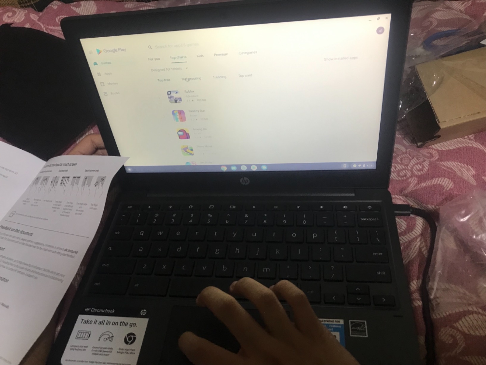 HP Chromebook 11-inch Laptop - MediaTek - MT8183 - 4 GB RAM - 32 GB eMMC Storage - 11.6-inch HD Display - with Chrome OS™ - (11a-na0010nr, 2020 model) customer photo 1