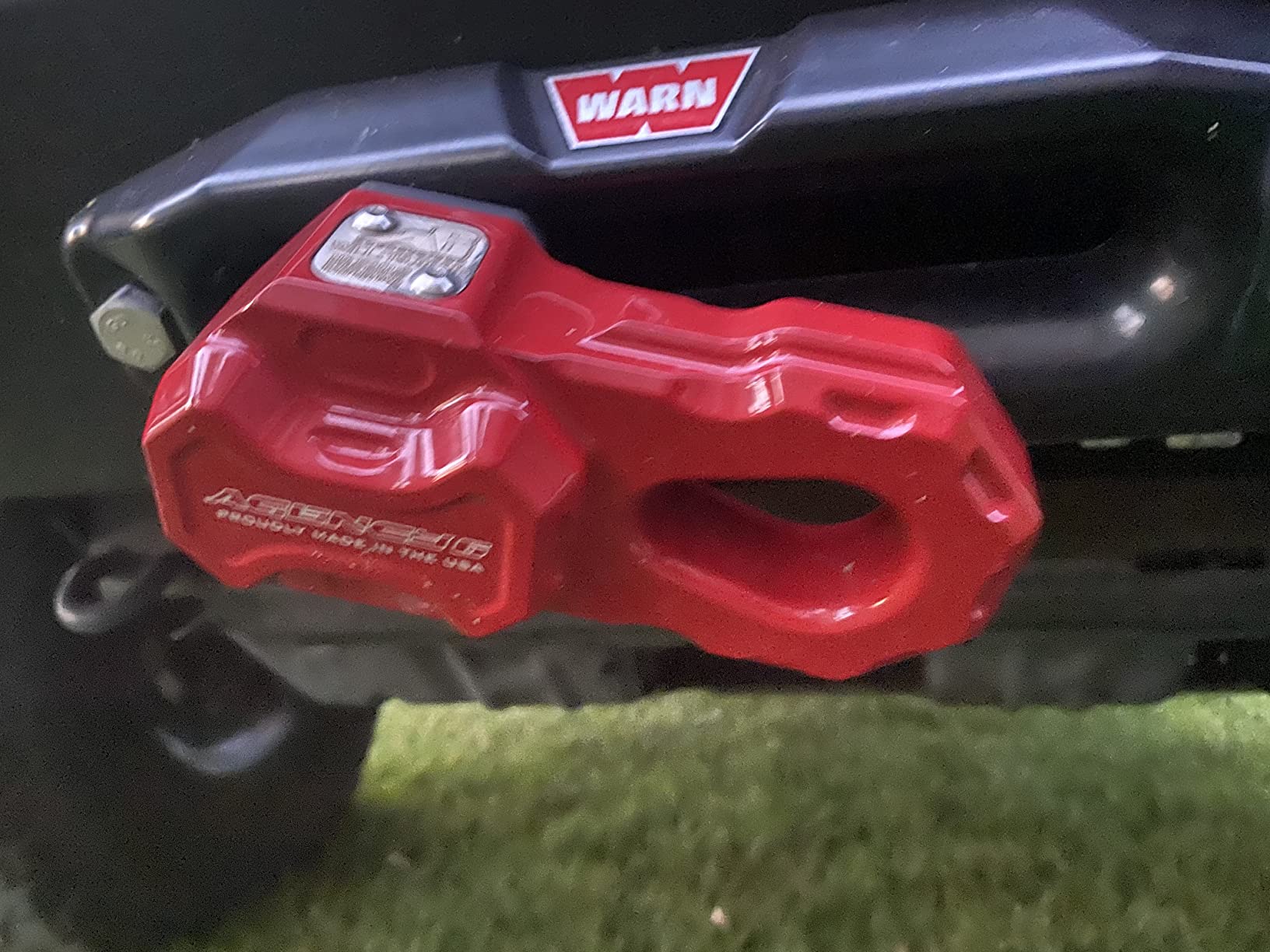 Agency 6 Billet Winch Shackle - Lightweight Aluminum Winch Attachment for Synthetic Line - 19,000 Pound Load Limit - Made in The USA with US Certified Materials - Red customer photo 1