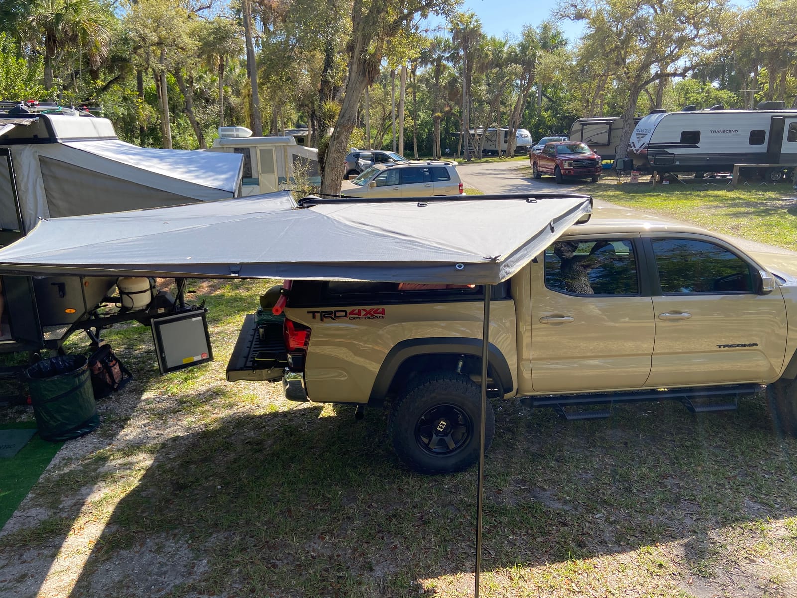 Overland Vehicle Systems 19559907 HD Nomadic 270 LT Awning Driver Side | 80 Sq Ft of Coverage | Dark Gray Fabric with Black Travel Cover Included | Twist and Lock Technology | Heat-Sealed Seams customer photo 2