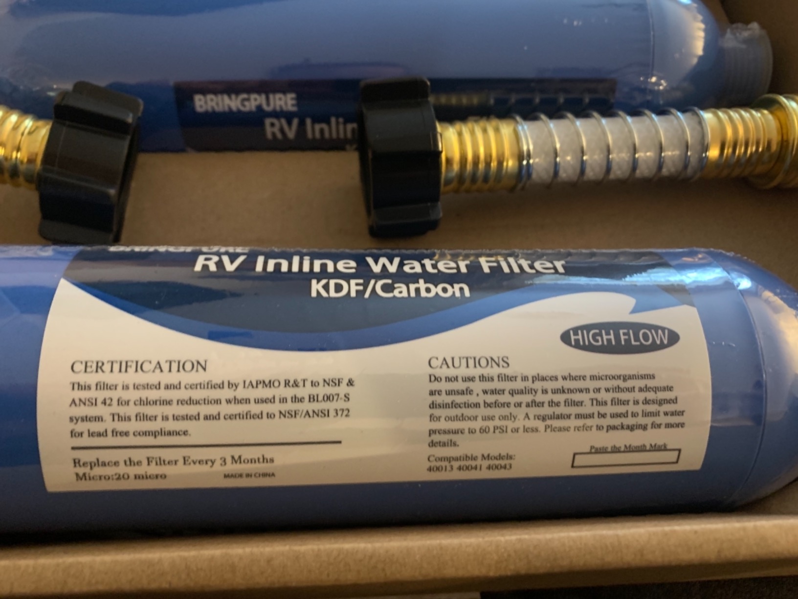 Bringpure RV Inline Water Filter with Flexible Hose Protector customer photo 2