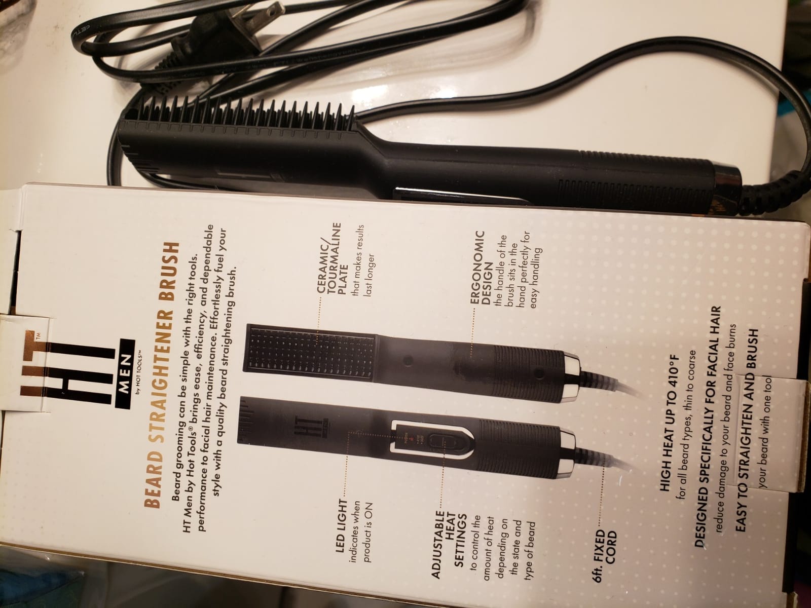 Hot Tools Men’s Beard Straightener Brush| For a Smooth Finish customer photo 1