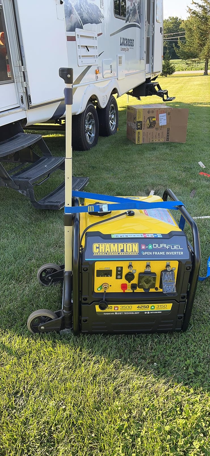 Champion Power Equipment 4250-Watt Dual Fuel RV Ready Portable Open Frame Inverter Generator with Quiet Technology customer photo 1