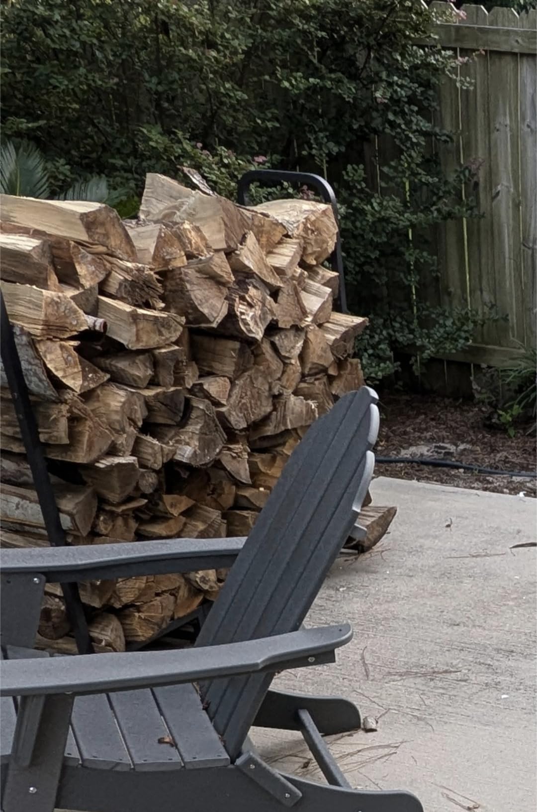 Firewood Rack Stand 6ft Heavy Duty Logs Carrier Holder for Outdoor Indoor Fireplace, Matte Black customer photo 2