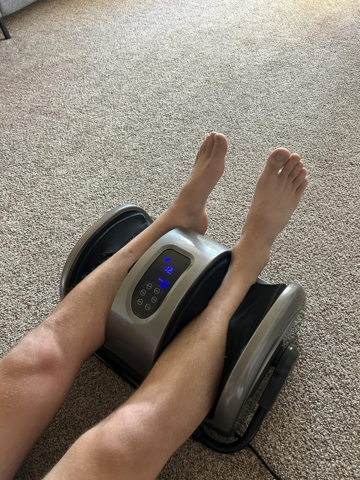 Best Choice Products Shiatsu Foot Massager with Heat for Plantar Fasciitis & Neuropathy, Kneading Foot & Calf Massager with Remote, 360° Adjustable Handle, Rolling & Compression Massage - Black customer photo 1