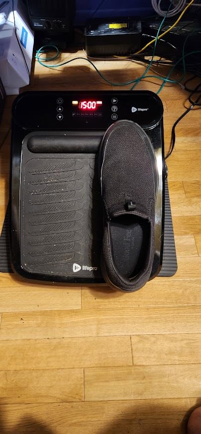 Lifepro VibraFlow Feet Massager Electric Comfort & Circulation Support | Supports circulation with 30 customizable speeds, 10 preset modes, a magnetic remote holder, and dual textured pads. customer photo 2