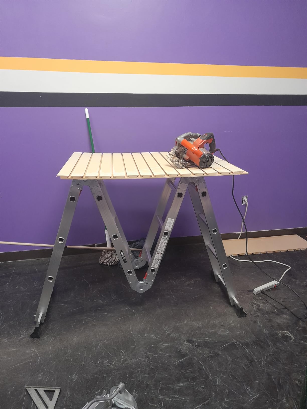 LUISLADDERS Folding Ladder Multi-Purpose Aluminium Extension 7 in 1 Step Heavy Duty Combination EN 131 Standard (12.5 Feet) customer photo 1