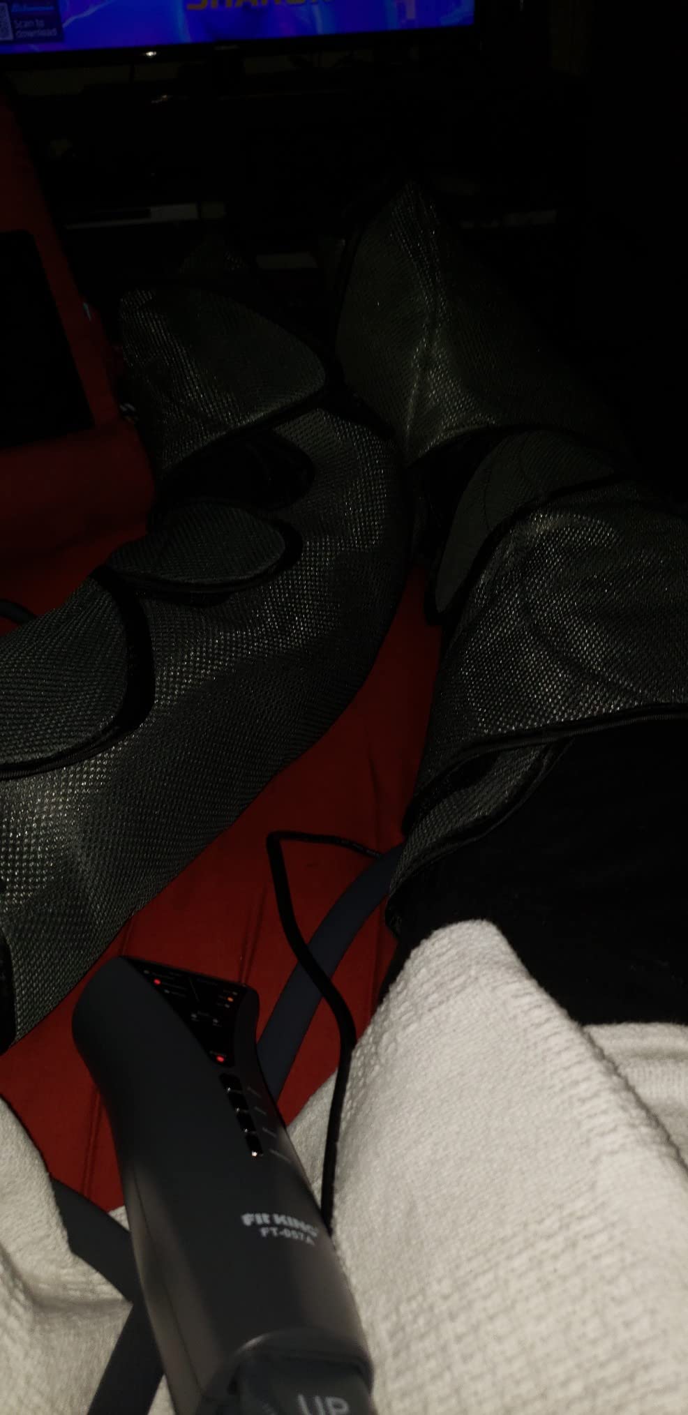 FIT KING Air Compression Leg and Foot Massager with Heat for Circulation | FSA-HSA, Adjustable Leg Wraps, Size Extensions, 3 Modes 3 Intensities, Helpful for Pain Edema RLS, Great Gift for Wife Mom customer photo 1