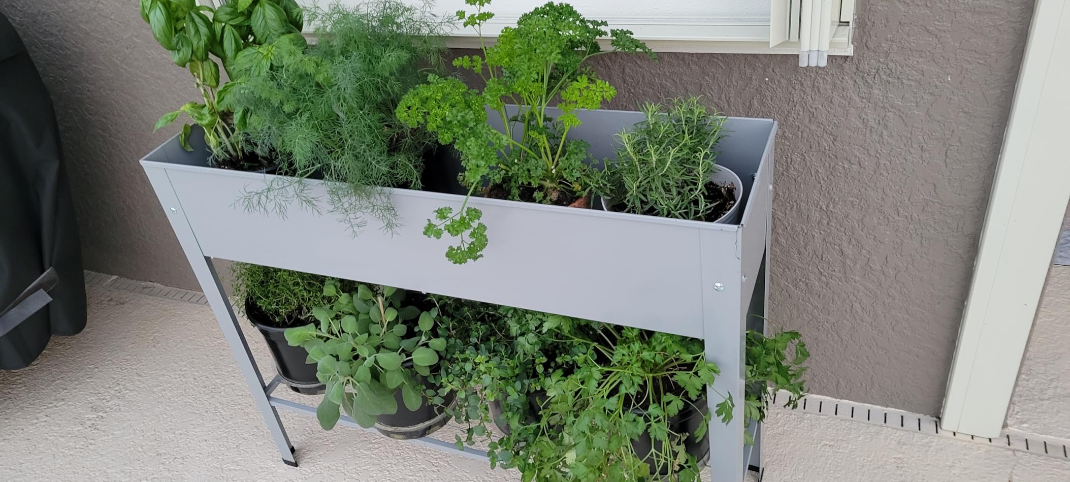 Raised Garden Bed, Garden Raised Planter Box with Legs, Galvanized Garden Planter for Herbs and Vegetables (40