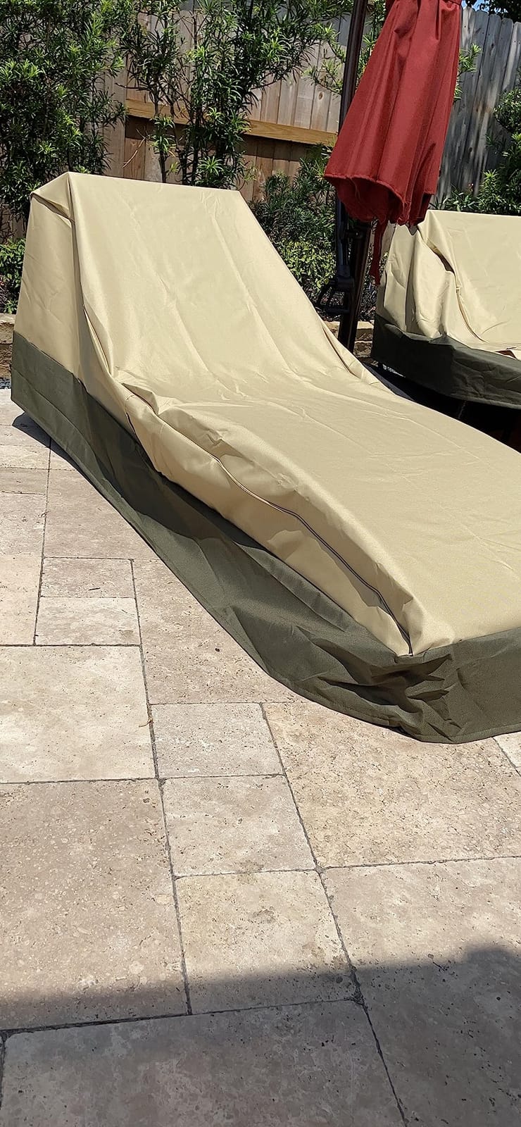 SunPatio Chaise Lounge Cover Outdoor Waterproof, 80