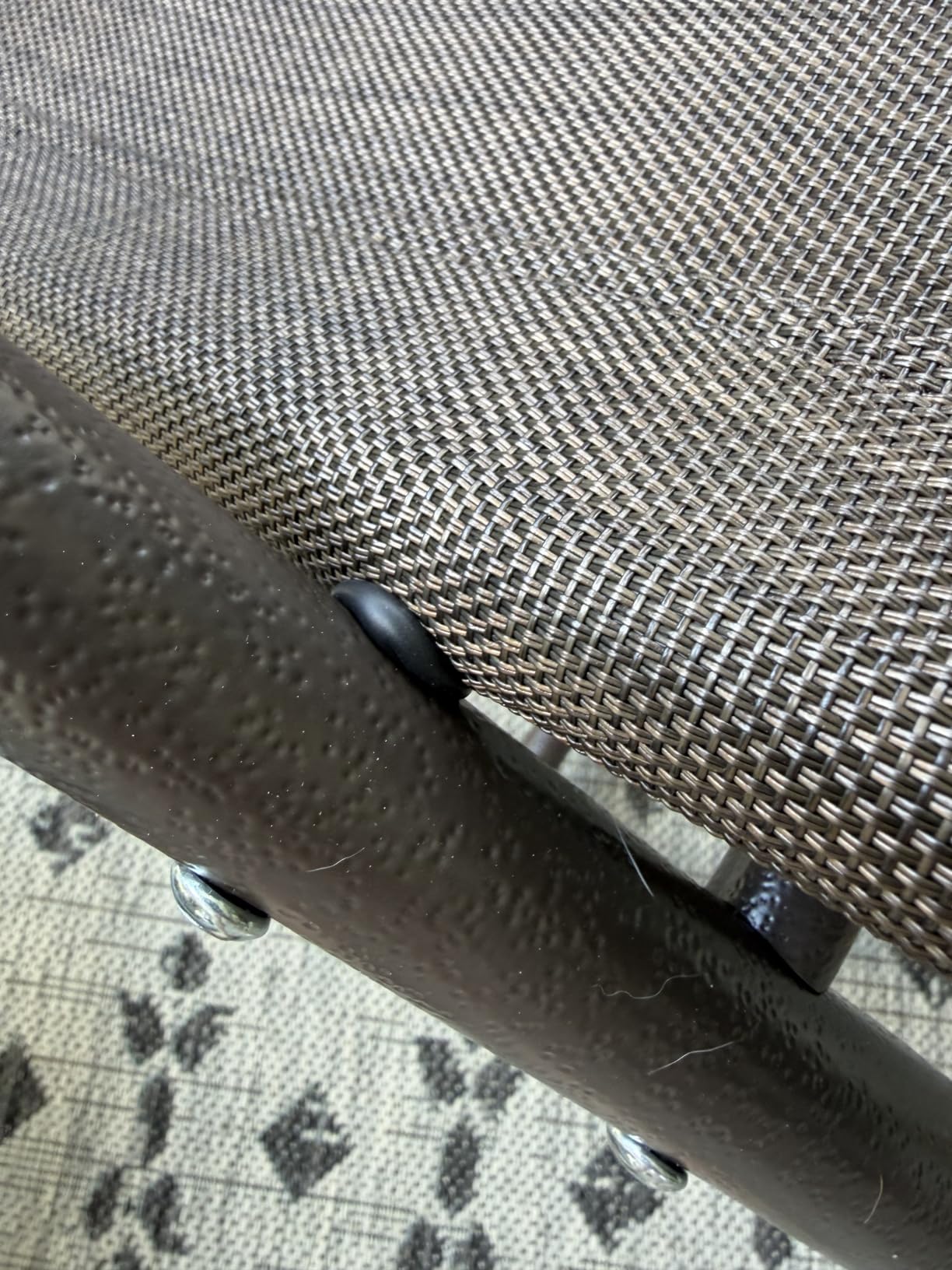 Outdoor Lounge Chair with Pillow, Patio Chaise Lounge, Brown customer photo 1