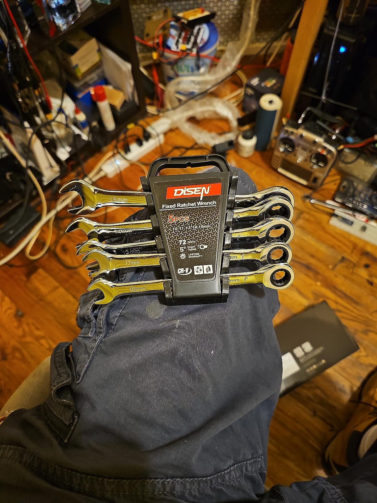 DISEN 22 PCS Ratcheting Wrenches Set, SAE & Metric, 1/4 to 3/4 & 6-18mm | Combination Wrenches Set, CR-V Steel, 12 Points, 72-Teeth customer photo 2