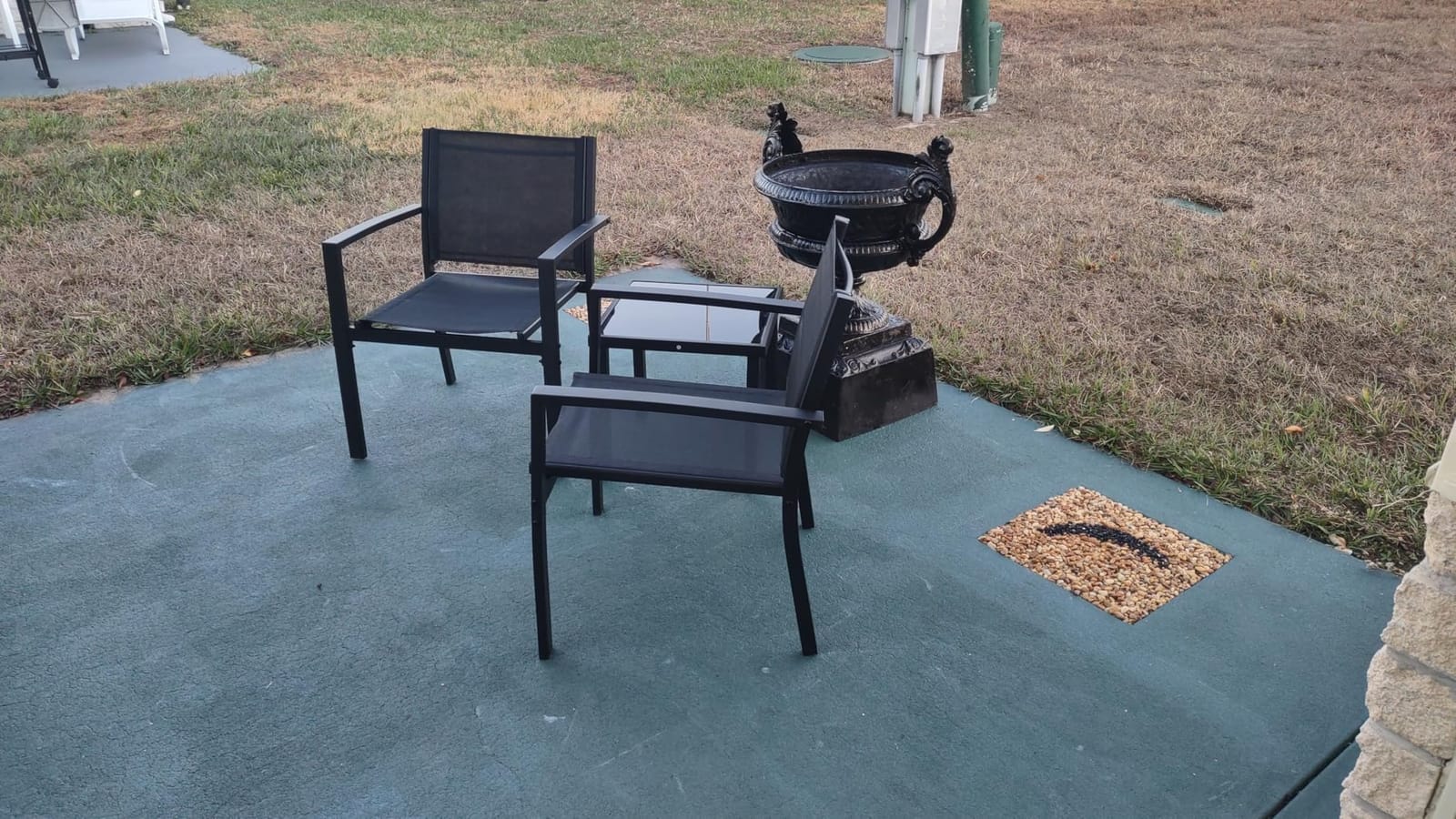 Homall 3 Pieces Patio Furniture Set Outdoor Patio Conversation Textilene Bistro Set Modern Porch Lawn Chairs with Coffee Table for Home and Balcony (Black) customer photo 1