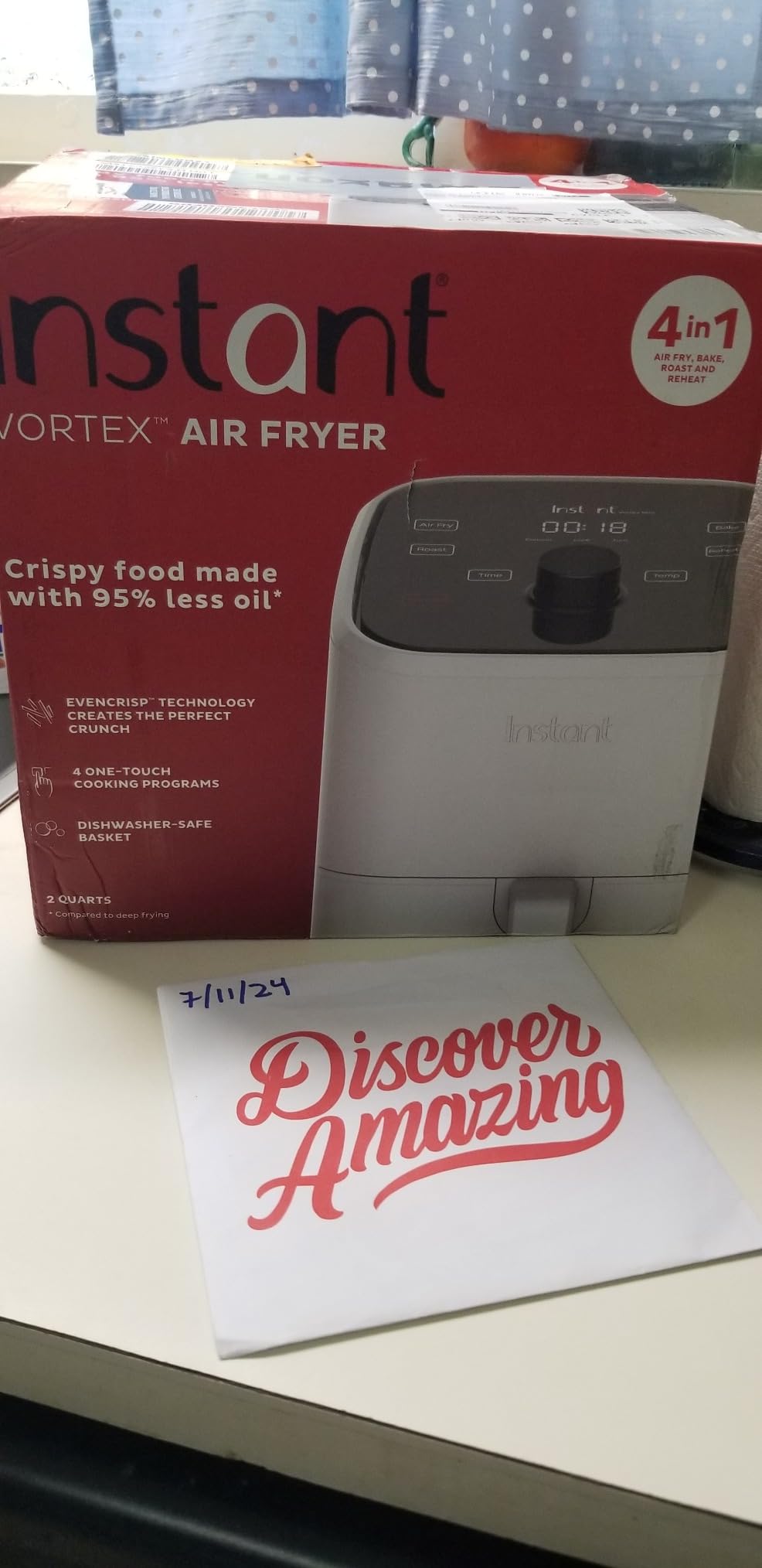 Instant Pot Vortex 2QT Mini Air Fryer, Small Air fryer that Crisps, Reheats, Bakes, Roasts for Quick Easy Meals, Includes over 100 In-App Recipes, is Dishwasher-Safe, from the Makers of Instant Pot, Aqua customer photo 2