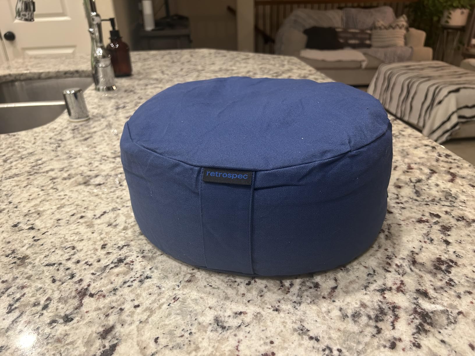Retrospec Sedona Meditation Cushion, Buckwheat Pillow, Meditation Pillow | Floor Pillow, Yoga Pillow, Round Shape, Supports Spine, Cotton Cover, Machine Washable, Adjustable Firmness, Carry Handle customer photo 1
