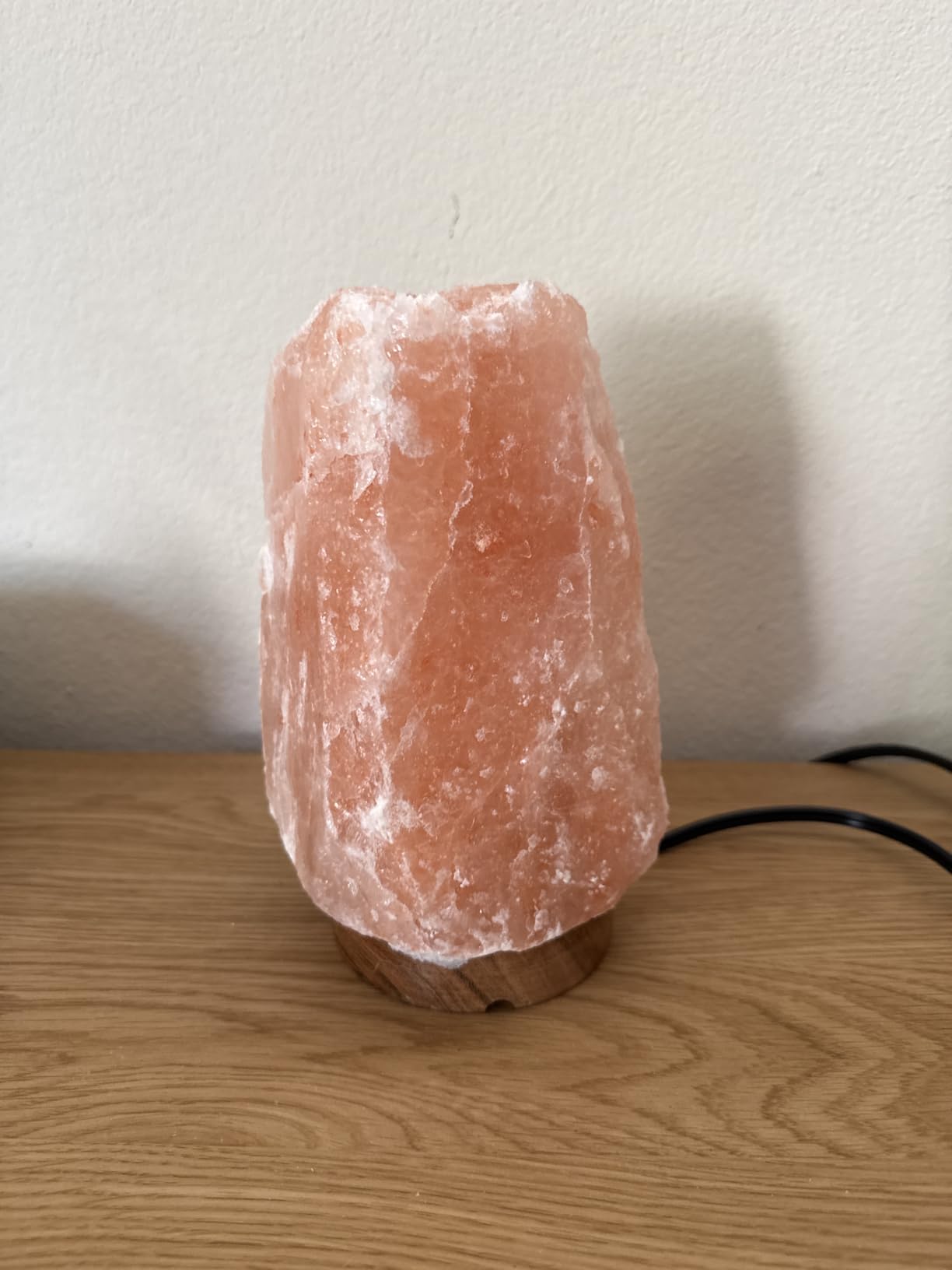 d'aplomb Natural Himalayan Salt Lamp;Large Hand Carved Natural Chunk | 100% Authentic Pink Crystal Rock Salt from Himalayan Mountains; Dimmer Cord; 12 lbs customer photo 2