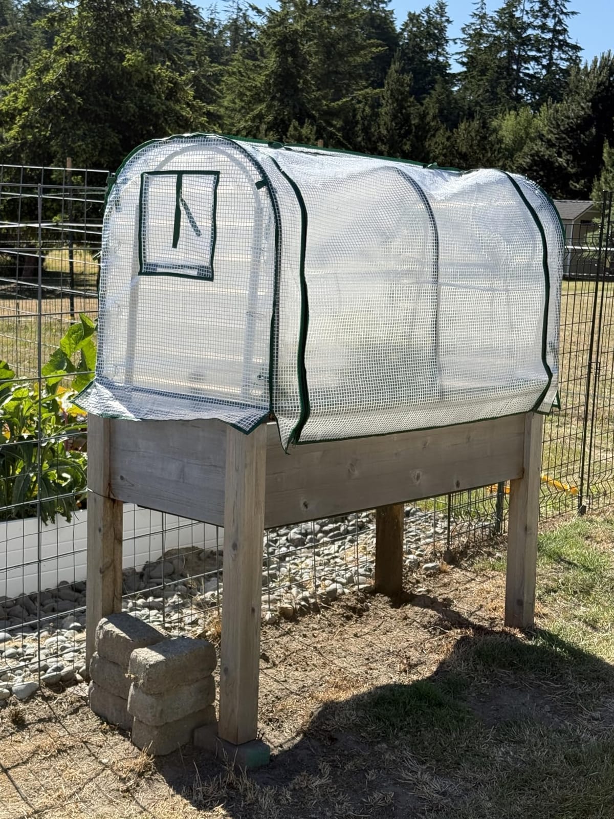 VIVOSUN Portable Mini Greenhouse 47x23x23-Inch Tunnels, PE Cover with Roll-up Zipper Door, for Indoor Outdoor or Garden Plant Growing, White customer photo 1