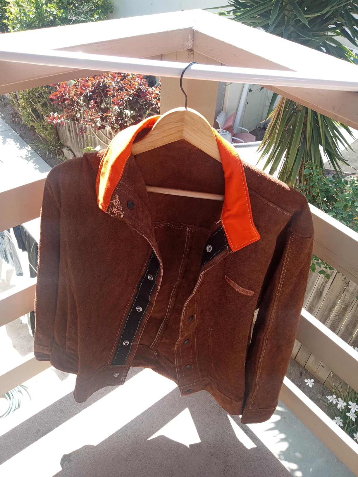 YESWELDER Leather Welding Jacket | Heavy Duty Heat Flame Resistant for Men Women welder jacket Welding Coat customer photo 2