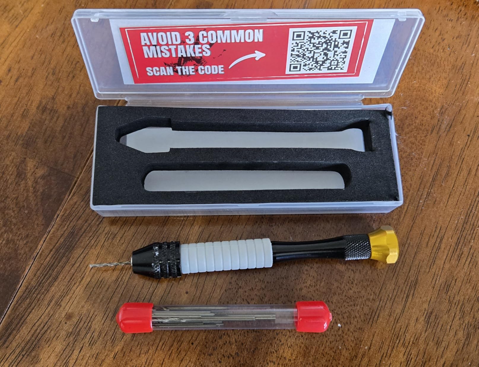 Pin Vise Hand Drill Manual with Micro Drill Bits, Jewelry Drill for Resin customer photo 2