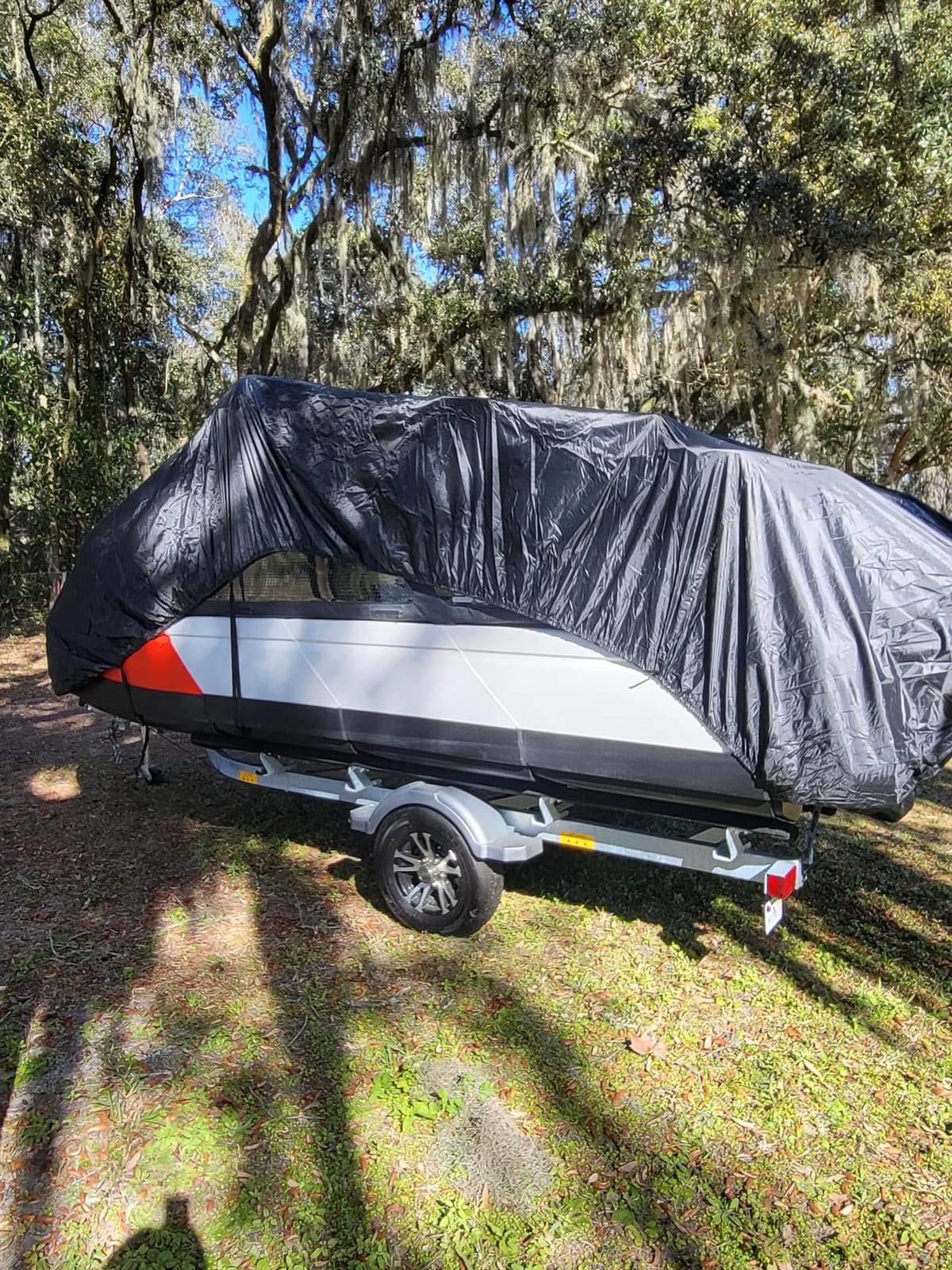 NEVERLAND Pontoon Boat Cover Waterproof Deck Boat Cover 21-24ft Black customer photo 1
