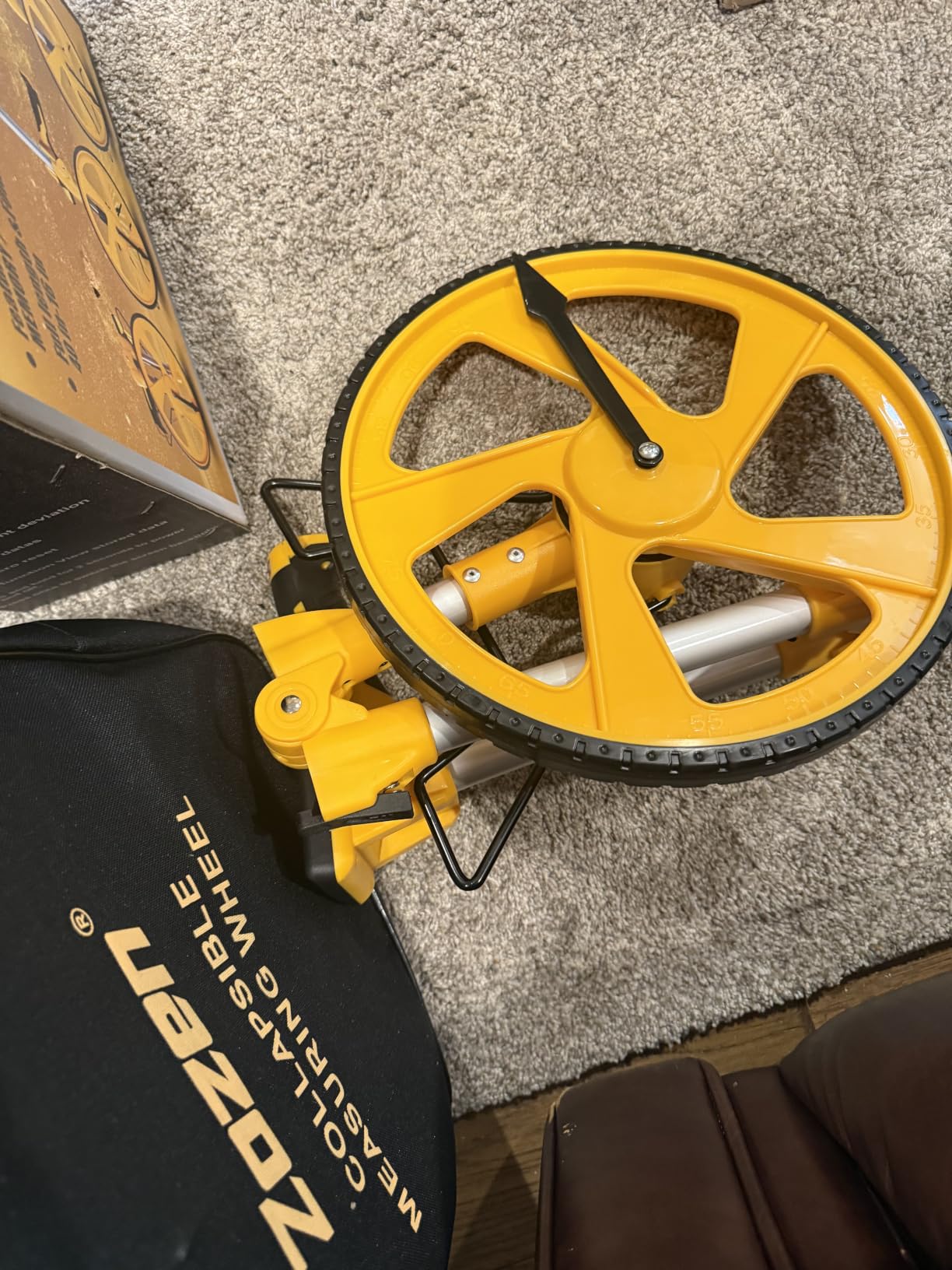 Zozen Measuring Wheel Digital Display, Imperial & Metric, High Precision | 3-Section Foldable, Backlit Display, Measure Wheel Roller Up to 9,999.99Ft/9,999.99M, Kickstand, Include Portable Backpack customer photo 2
