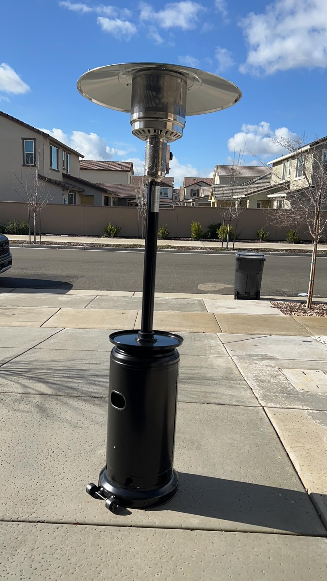 Giantex Patio Heaters for Outdoor Use, 48,000 BTU Propane Outdoor Heaters with Wheels, Outdoor Heat Lamp with Tip-over Protection & CSA Certified for Commercial and Household (Bronze) customer photo 2