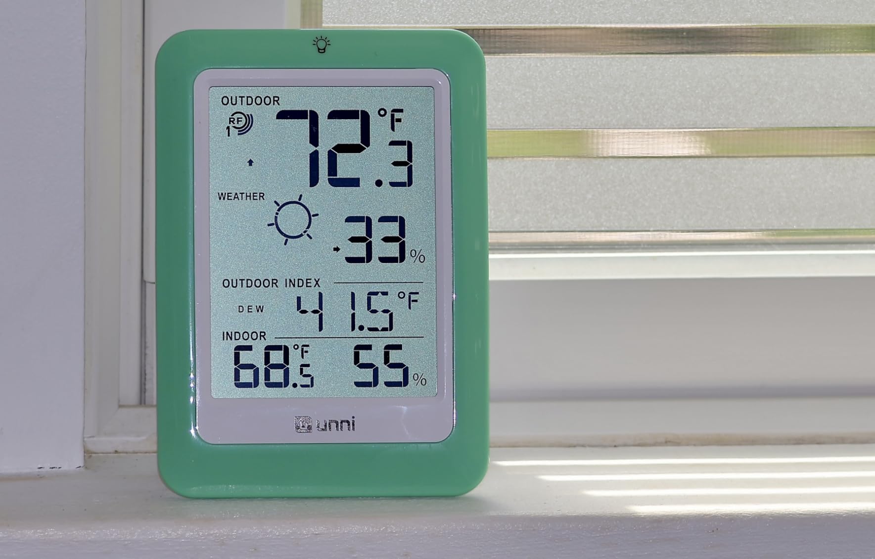 Indoor Outdoor Thermometer Hygrometer Wireless Weather Station, Temperature Humidity Monitor Battery Powered Inside Outside Thermometers with 330ft Range Remote Sensor and Backlight Display customer photo 1