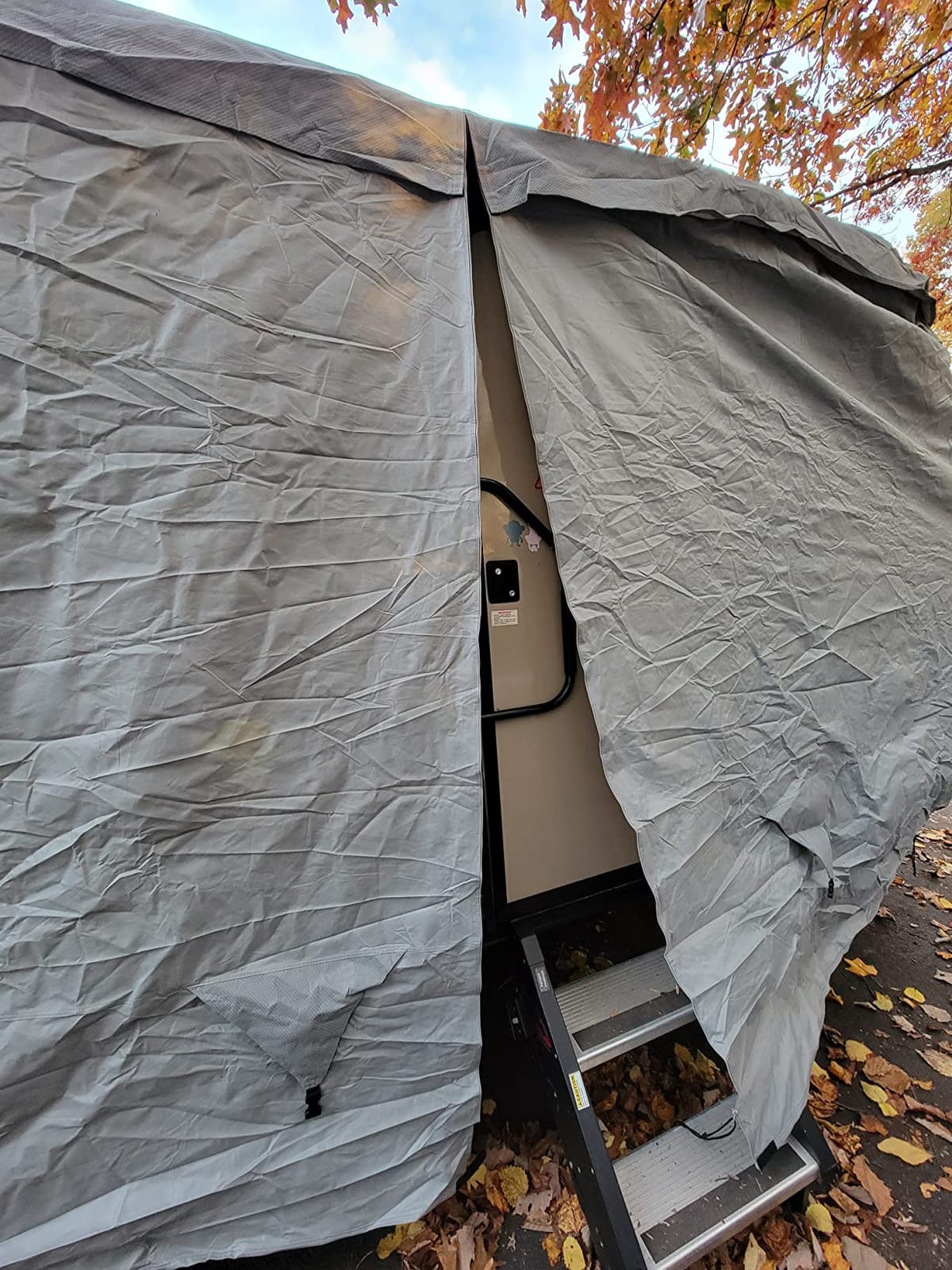 Travel Trailer RV Cover 24' ~ 27', Upgraded 9 Layers Top Waterproof Camper Cover, Heavy Duty Toy Hauler RV Cover for Winter Snow with Tongue Jack Cover, Gutter Covers customer photo 1
