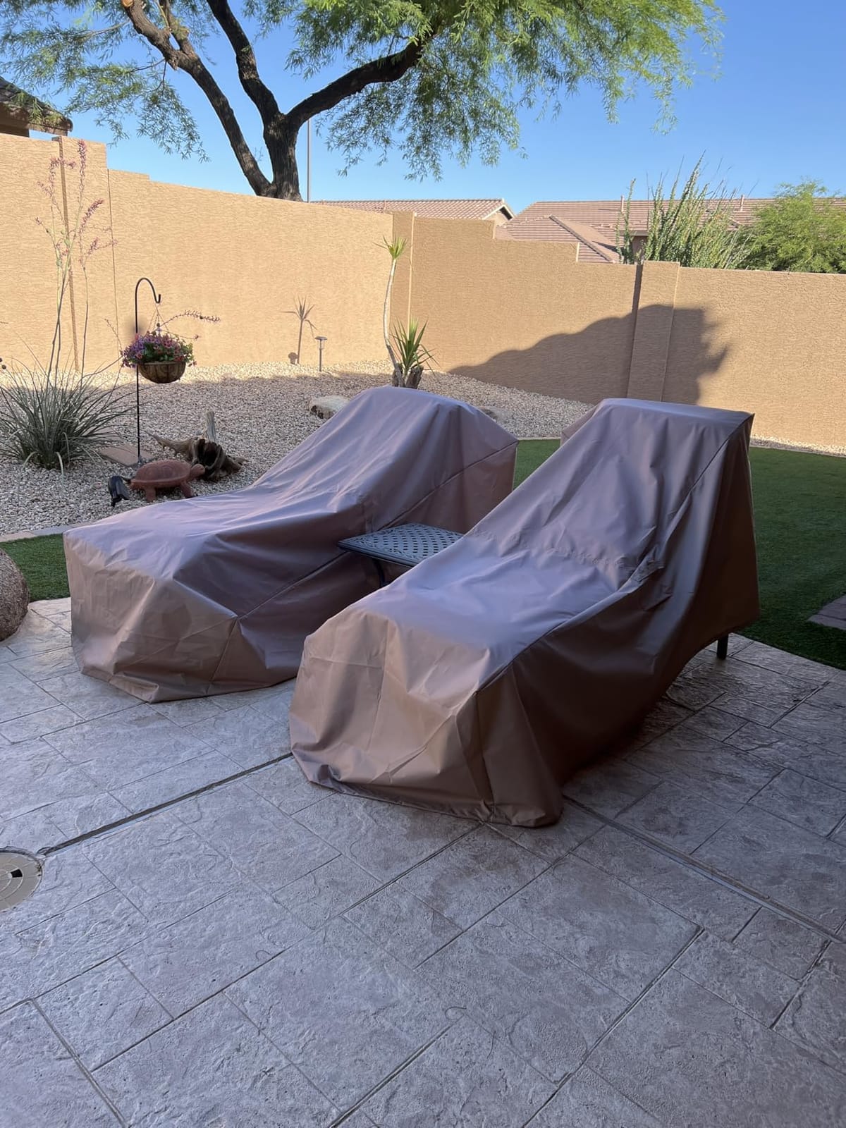 WLEAFJ Patio Chaise Lounge Cover Waterproof, 78L x 34W x 32H inch customer photo 2