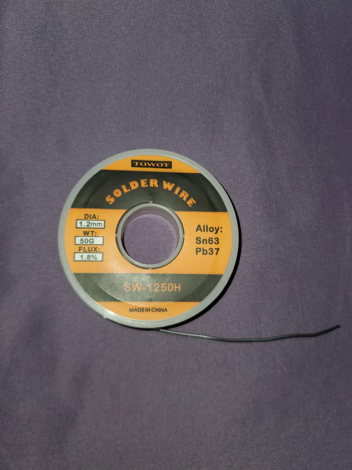 TOWOT 63-37 High Purity Tin Lead Rosin Core Solder Wire for Electrical Soldering, Content 1.8% Solder Flux (1.0mm, 50g) customer photo 2