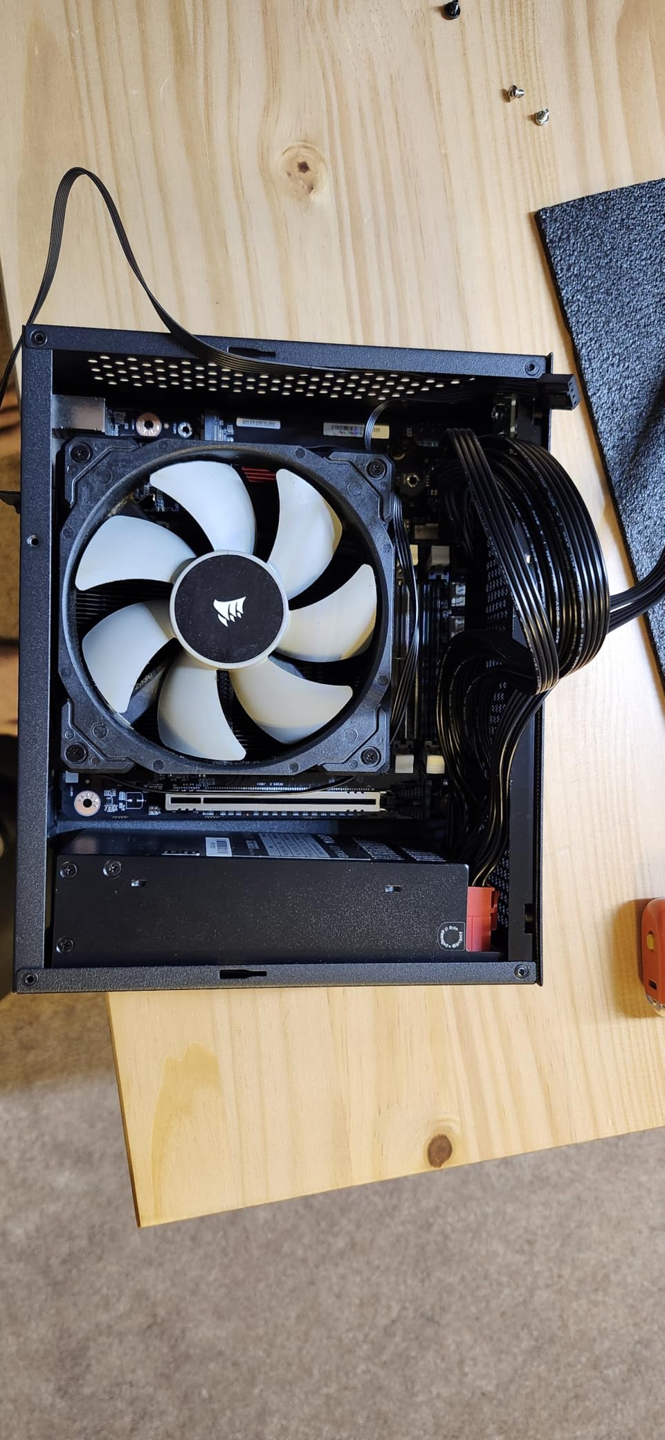 A09 Black MINI-ITX 0.8mm SPCC Desktop Computer Case Fit in Flex PSU customer photo 1