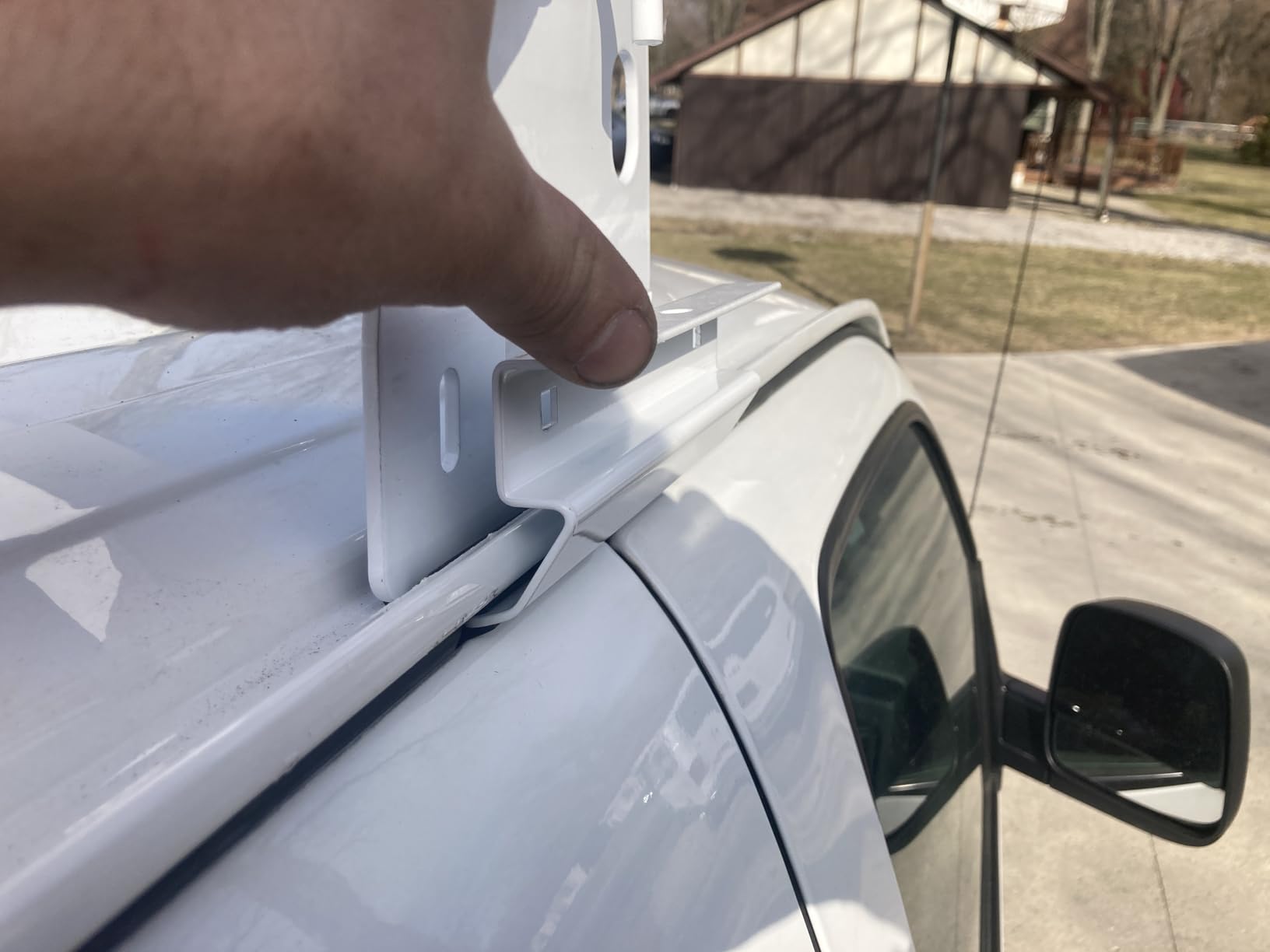 MELIPRON Van Roof Ladder Rack Fit for Chevy Express 1500/2500/3500, 850 lbs | Rain Gutter Roof Rack Fit for 1996-on GMC Savana, No-Drill Steel Rack, Corrosion Resistant, Ideal for Contractors customer photo 1