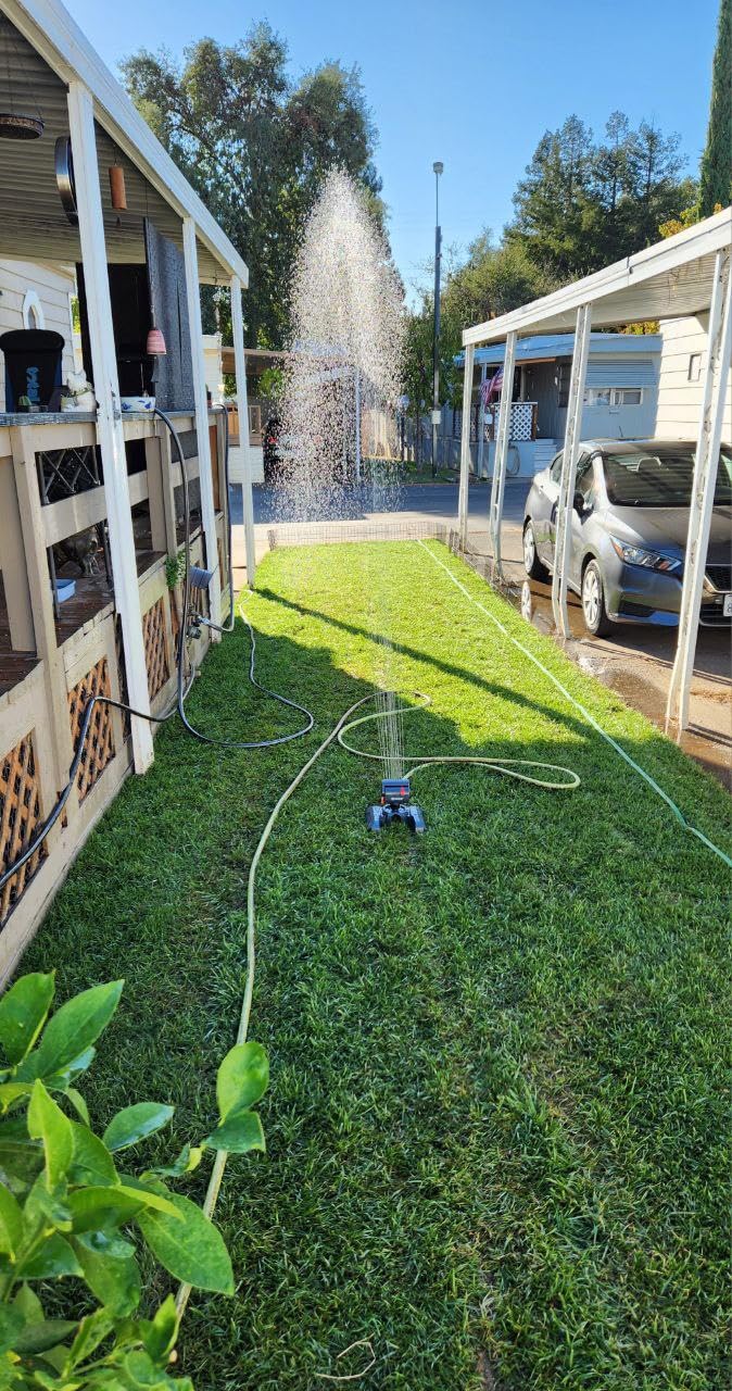 Eden 95124 Adjustable 4-Way Mini Turbo Oscillating Sprinkler W/Quick Connect Starter Set, Covers up to 4,069 sq. ft. Heavy Weight Base customer photo 1