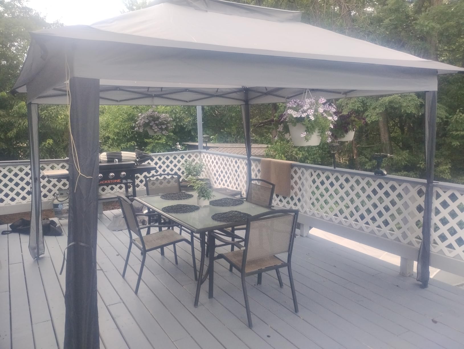 MASTERCANOPY 11x11 ft Pop Up Gazebo with Netting Screen Walls, Champagne | 180D Polyester, UPF 50+ Waterproof, Double-Tiered Vented Roof, Instant Portable Canopy, Easy Setup customer photo 2