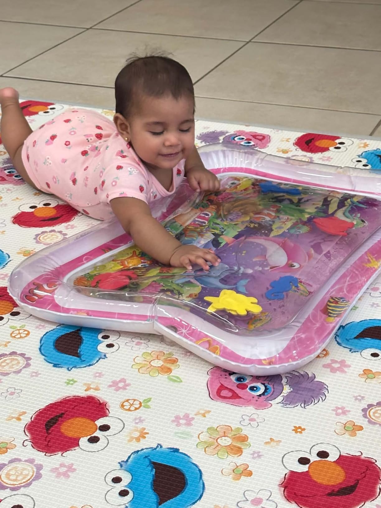 Infinno Baby Water Play Mat, Tummy Time Sensory Toy for Newborn 3-9 Months customer photo 1