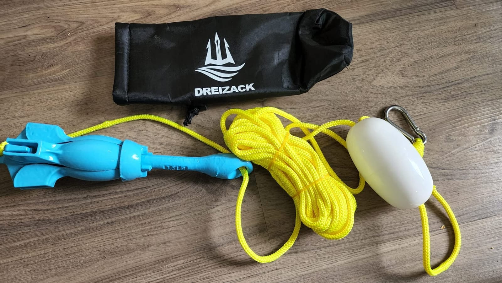 Dreizack Kayak Anchor Kit, 3.5 lb Folding Grapnel Boat Anchor Trolley Accessories with 40ft Rope and PVC Buoy for Fishing Kayaks SUP Paddle Boards Canoes Jet Ski PWC Inflatable Small Boats customer photo 2