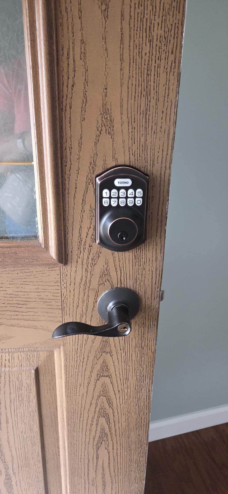 TEEHO TE001 Keyless Entry Deadbolt with Keypad for Front Door, Bronze customer photo 2