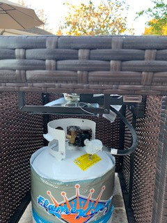 Propane Fire Pit Table,44 Inch 55000 BTU Outdoor Gas Fire Pit Rectangular with Glass Wind Guard for Outside Patio Deck (Brown-Glass Top) customer photo 2