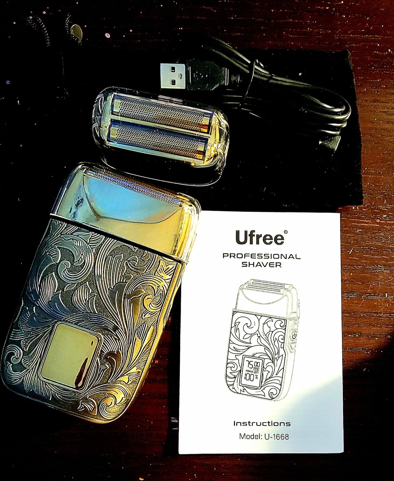 Ufree Foil Shaver for Men, Electric Razor, Face Shaver | Handles 1-2 mm Stubble, 3-Speed Motor for Coarse Thick Hair, Works on Face and Head, Type-C LED Display, Replaceable Foil customer photo 1