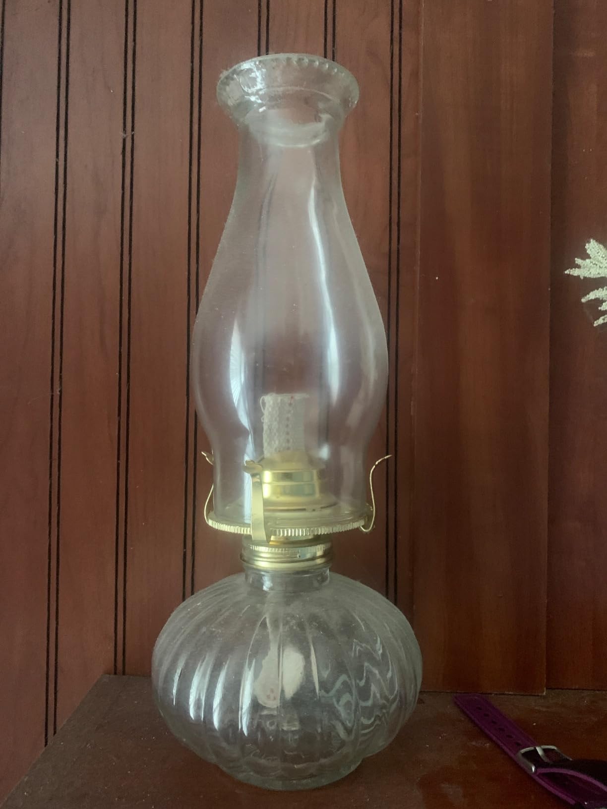 Oil Lamp Glass Kerosene (Large), Kerosene Oil Lantern for Rustic Decor Style, Hurricane Lamp, Oil Lamps for Indoor Use Decor Lighting, Lantern Lamp. customer photo 1