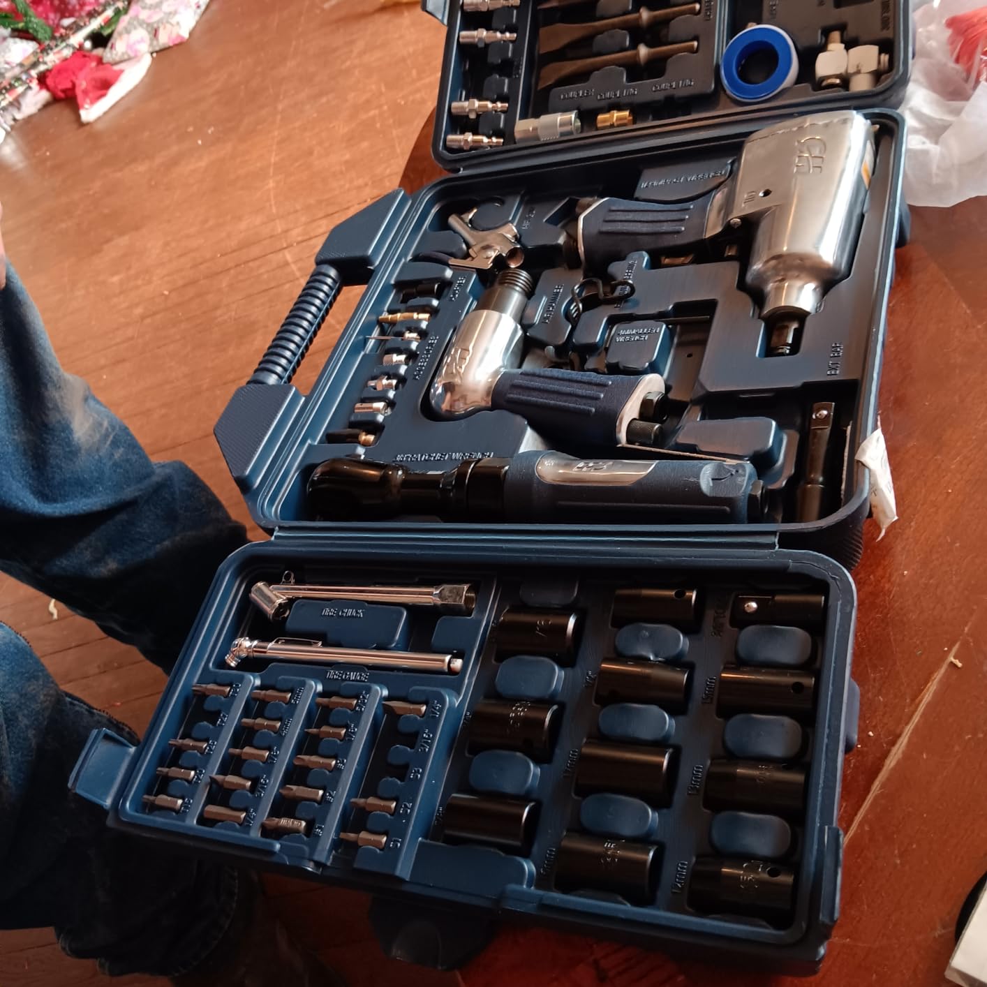 Campbell Hausfeld 62-Piece Air Tool Kit with Case, AT921099 | Includes a 1/2-inch impact wrench, 3/8-inch air ratchet, air hammer and 59 accessories for automotive work customer photo 2