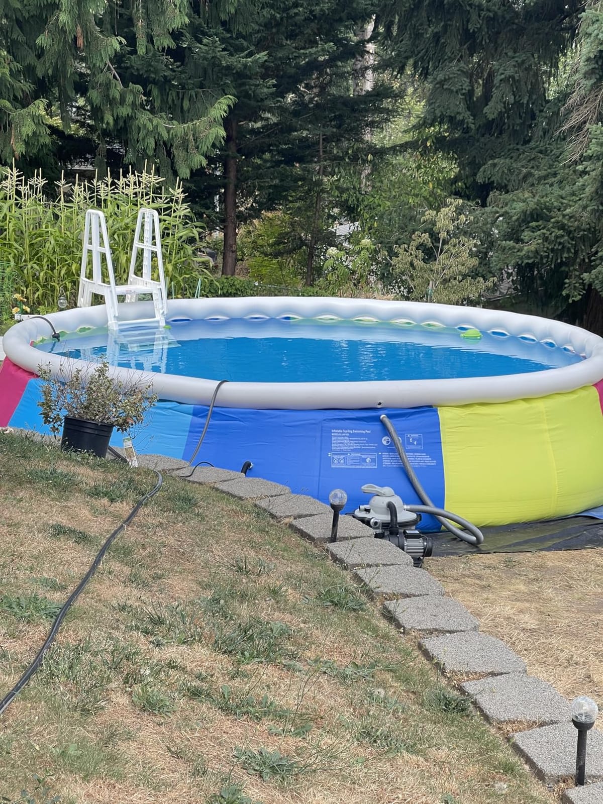 EVAJOY 15ft *35in Inflatable Swimming Pool Include Filter Pump, Ground Cloth and Cover, Blue customer photo 2