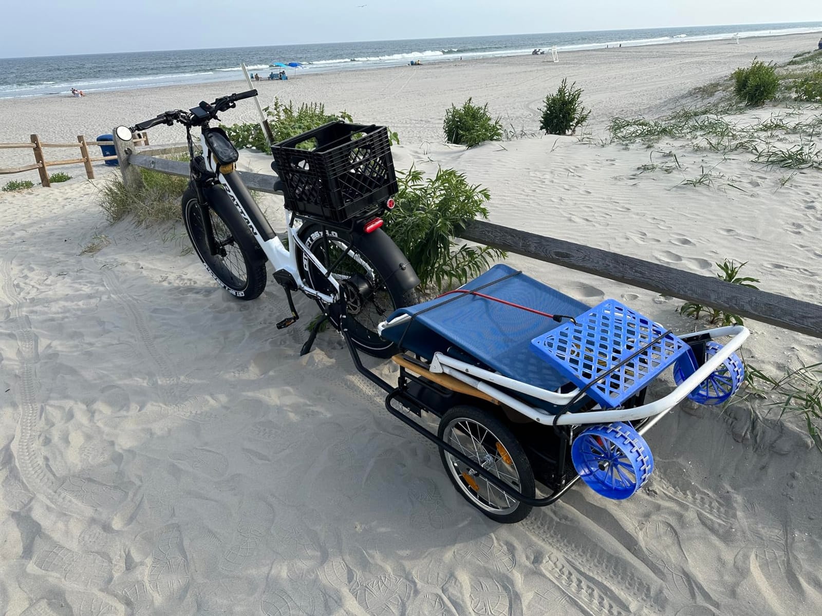 PEXMOR Foldable Bike Cargo Trailer with Universal Bike Hitch, Bicycle Wagon Trailer with 16
