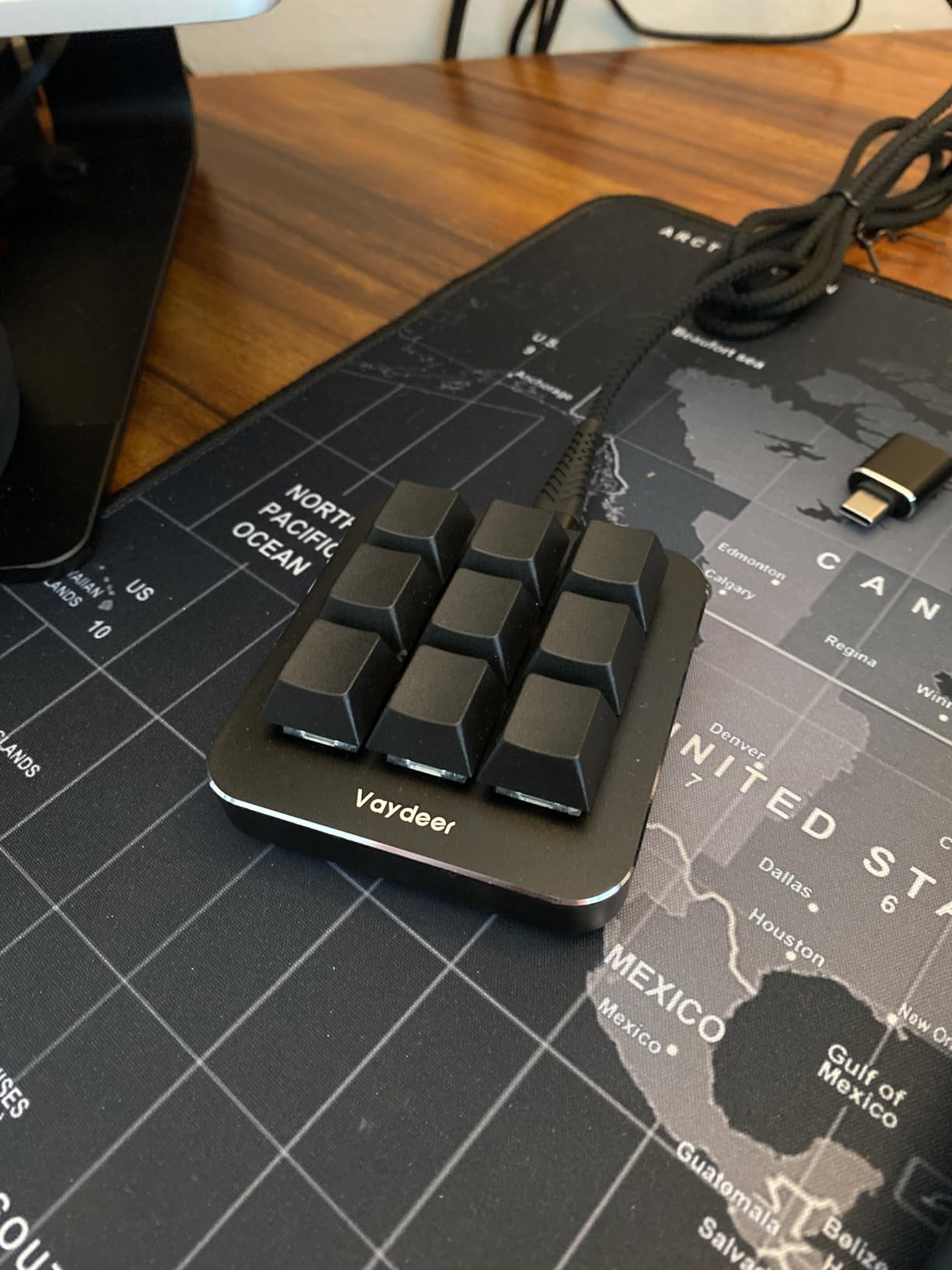 Vaydeer One-Handed Mechanical Keyboard Support NKRO, Hotkeys, One-Click Start, 9 Fully Programmable Keys with Floating Window and Macro Multifunctional Keypad for iOS/Windows customer photo 2