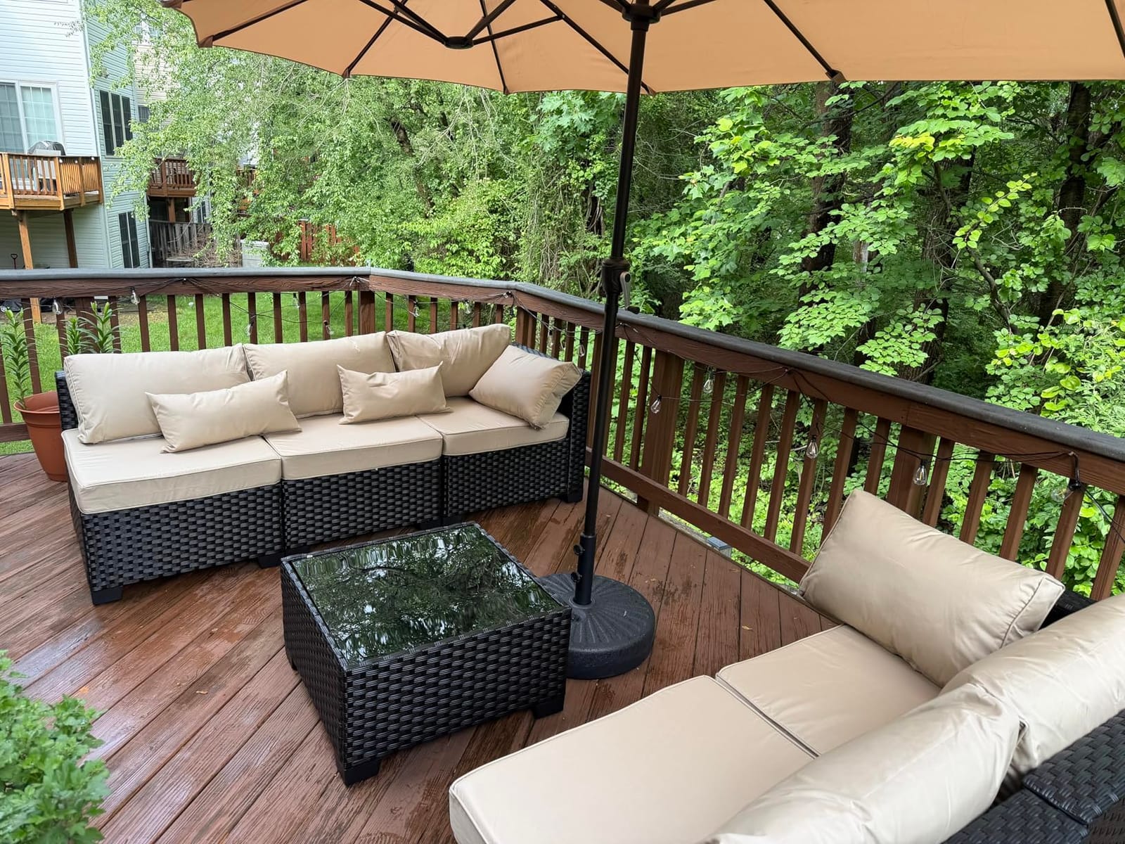 Ruimoy Patio Furniture Covers, Outdoor Furniture Cover Waterproof, General Purpose, Outside Table and Chair Covers, Heavy Duty 600D (108 Inch L x 82 Inch W x 27.9 Inch H) customer photo 1