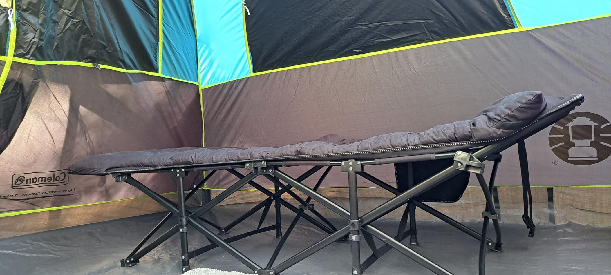 Slendor Folding Camping Cot with Mattress, Portable Sleeping Cot Max.500lbs customer photo 1