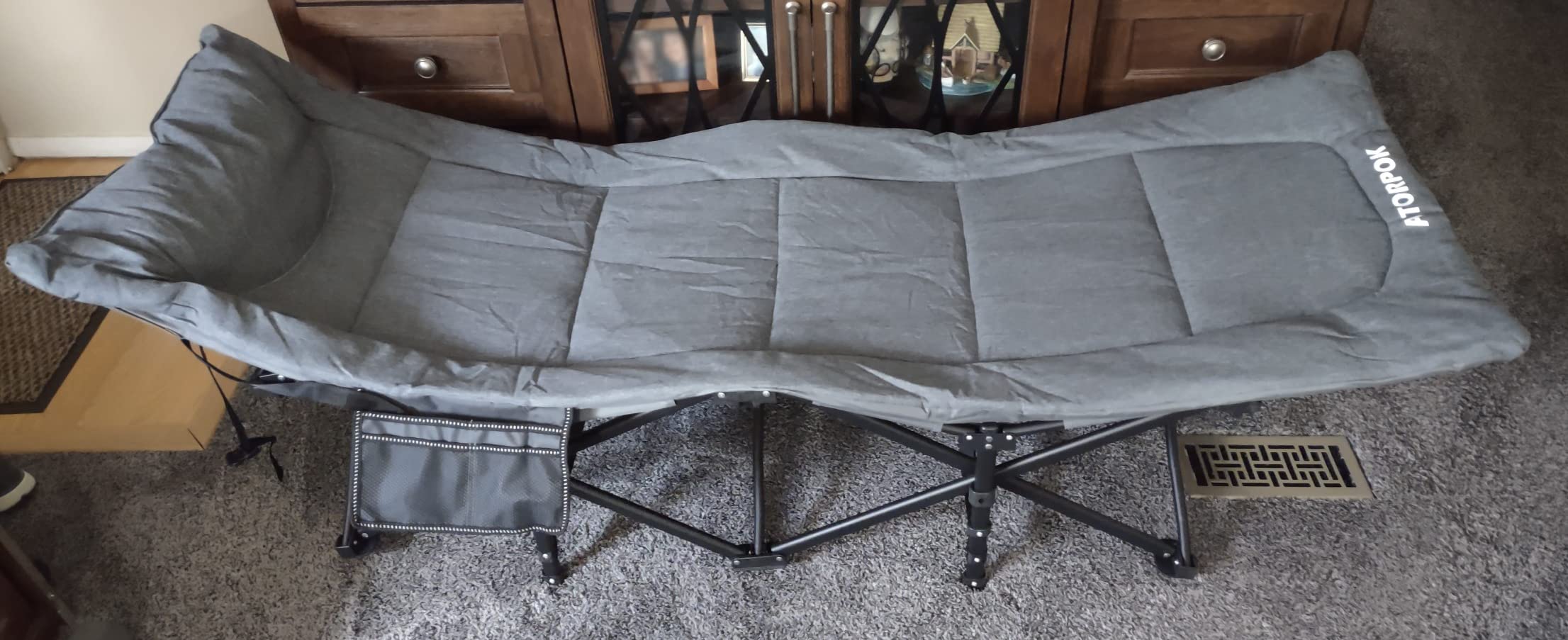 ATORPOK Folding Camping Cot for Adults with Cushion and Pillow customer photo 2