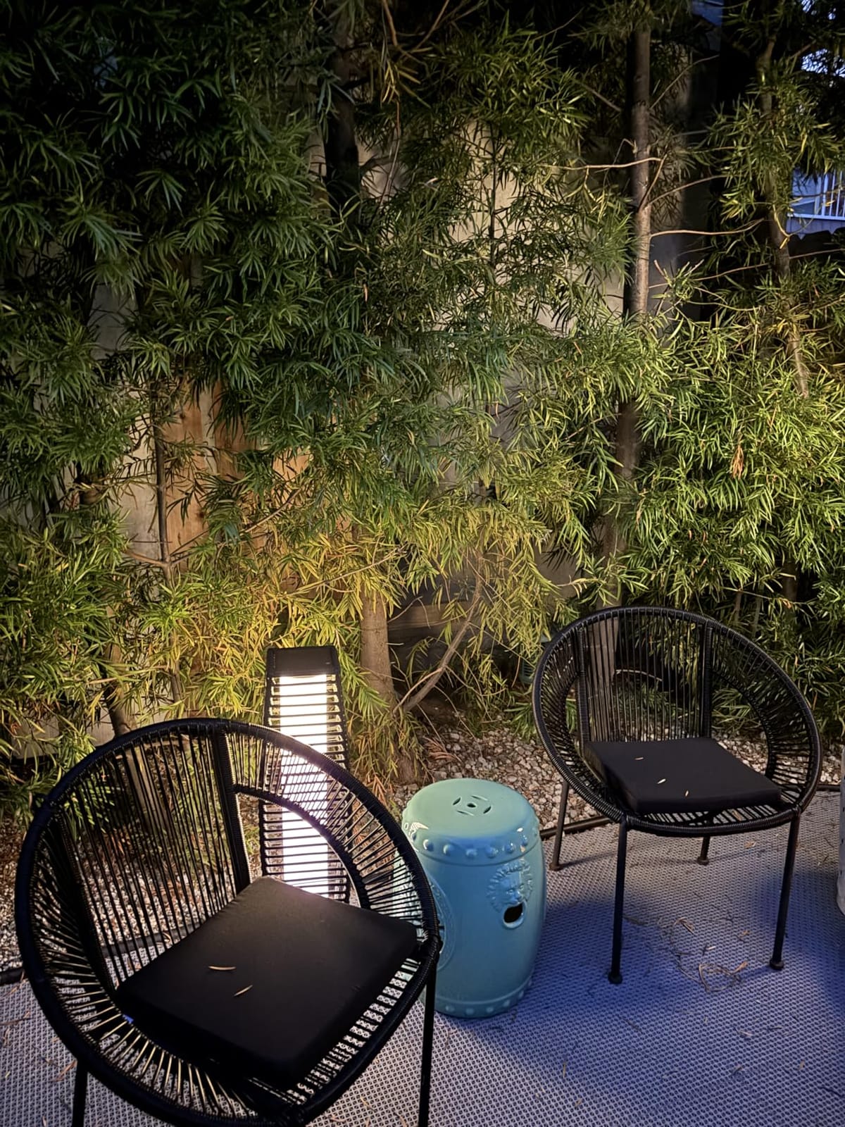 Grand Patio Outdoor Floor Lamp Solar Powered Lantern Waterproof Wicker Boho Deck Lights for Garden Porch Decor, Large Crossover customer photo 2