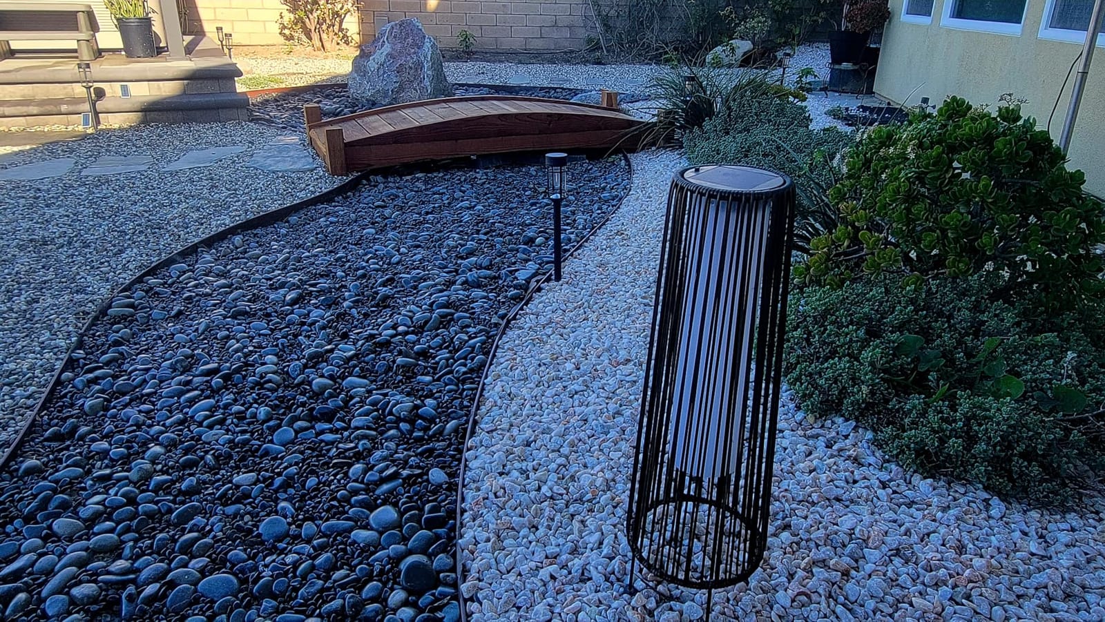 Grand patio Outdoor Floor Solar Light 2-Pack, Wicker Solar Patio Lamp Waterproof Outside Deck Lamp for Porch, Yard, Garden, Lawn Decorations - Dark Brown, Gordes 2 PCS customer photo 2