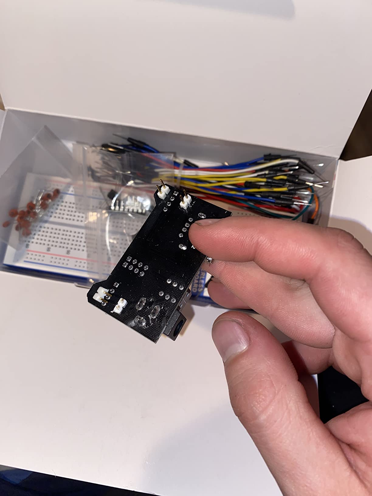 ELEGOO Upgraded Electronics Fun Kit w/Power Supply Compatible with Arduino | PDF Tutorials, Power Supply Module, Jumper Wire, Precision Potentiometer, 830 tie-Points Breadboard, 300+ Components customer photo 1