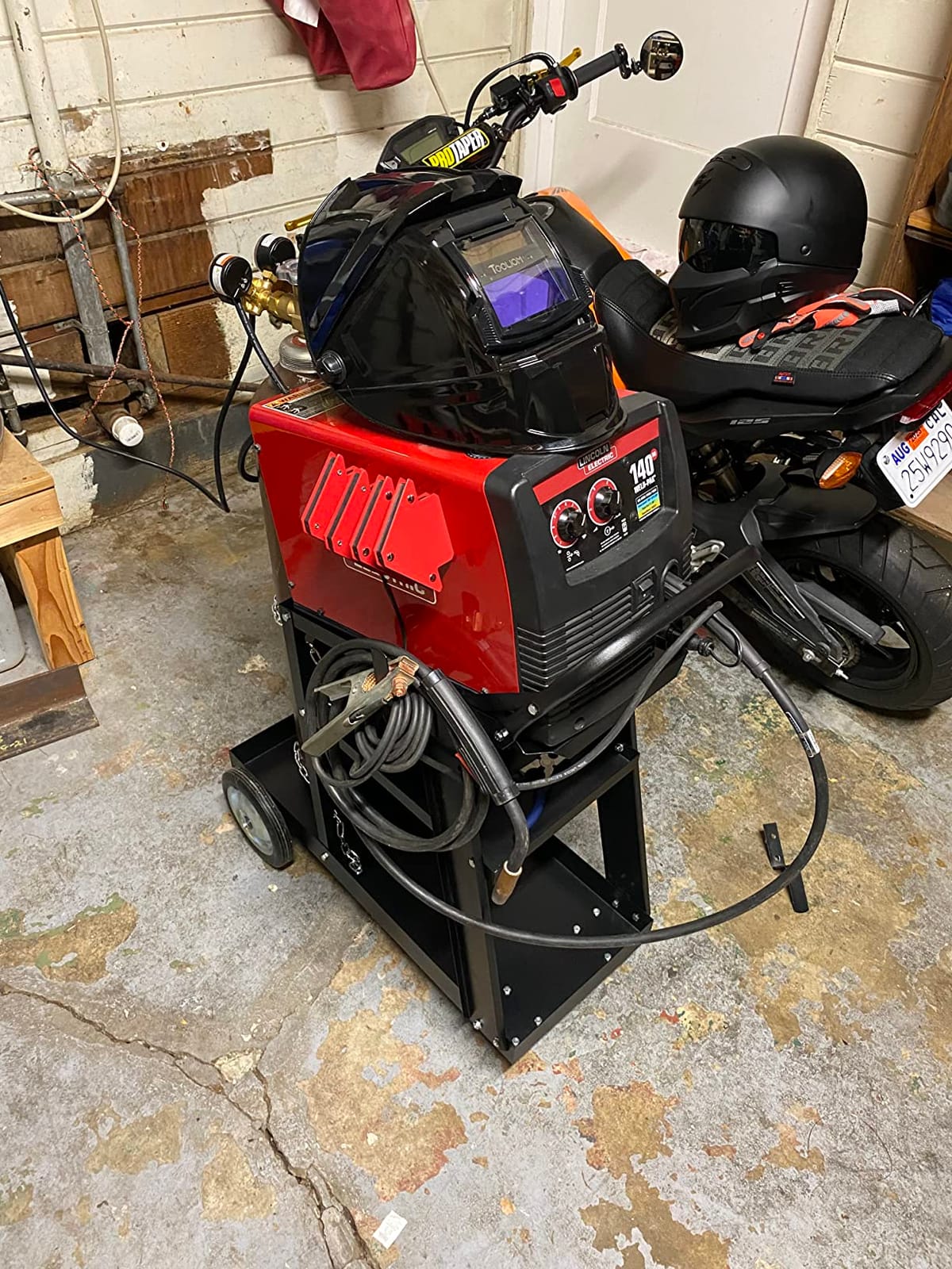 Welding Cart, Welding Carts for MIG/TIG Welder and Plasma Cutter, Black customer photo 2